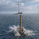 A Floating Platform that Captures both Wind and Wave Energy