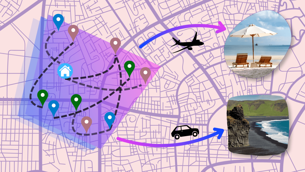Figure 1. High levels of mobility in urban areas may lead people to travel more for leisure. In Reykjavik, high levels of urban mobility, characterized by polycentric activity spaces, were associated with more domestic leisure travel and potential higher levels of participation in international leisure travel; Credit. Author
