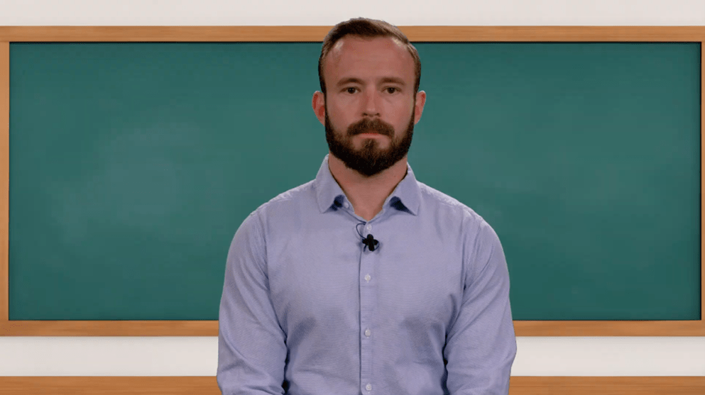 Figure 1. A still frame from one of the lecture videos presented to participants; Credit Author