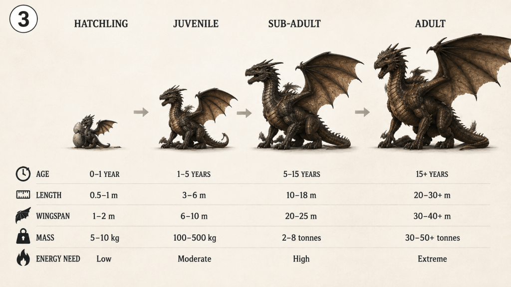Figure 2: Enormous energetic burden associated with maintaining a creature of Drogon's size.