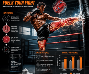 Beta-alanine improves performance in kickboxing