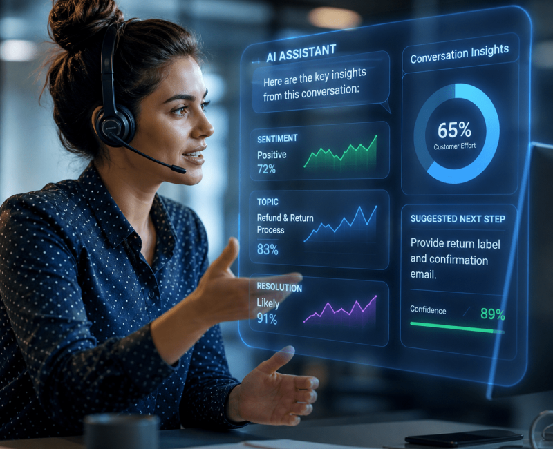 How Intelligent Technologies Augment Human Service Agents