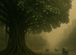 Air pollution in Delhi leaves behind a toxic trail on trees 