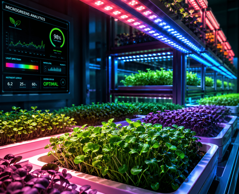LED-Driven Spectral Engineering of Brassicaceae Microgreens for Enhanced Yield and Phytochemical Quality